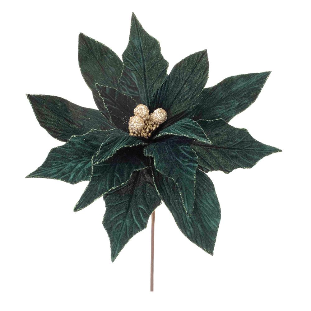 Poinsettia Stem (Set of 2) 28"H Polyester. Picture 1