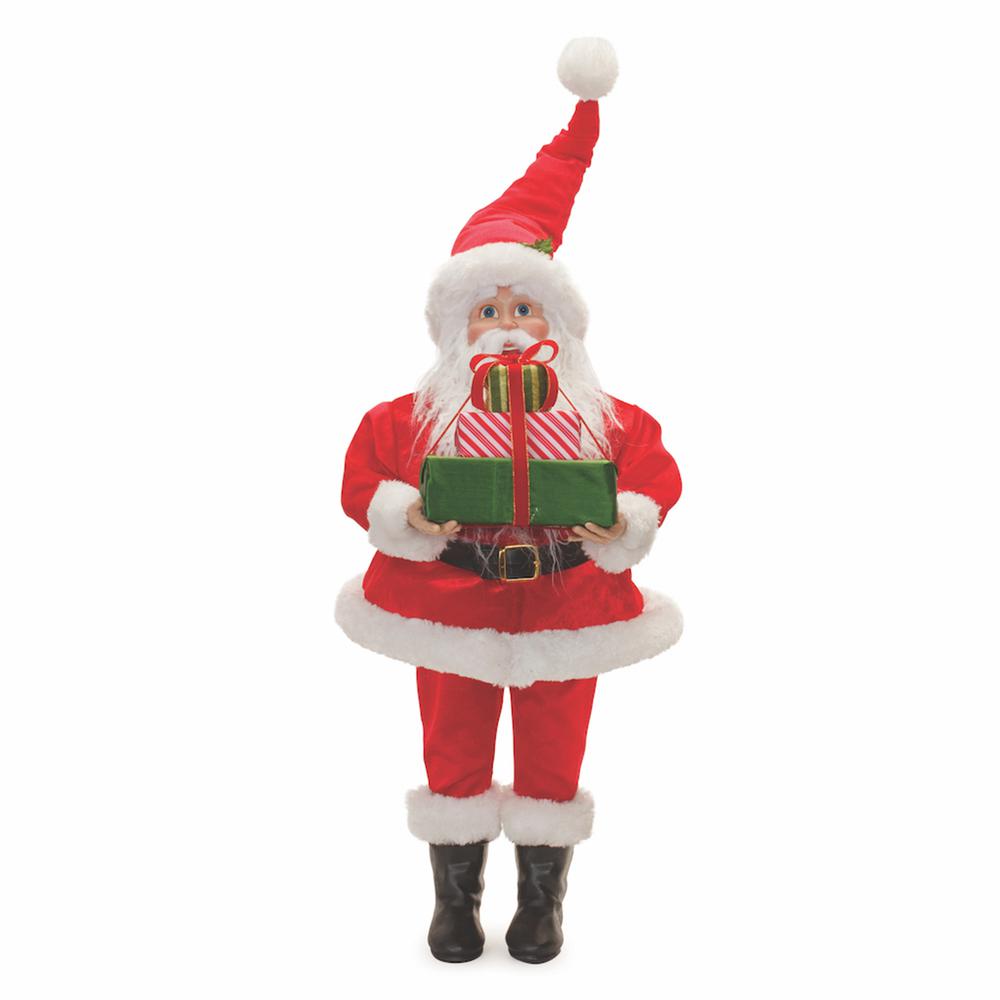 Santa w/Packages 30.5"H Polyester/Resin. Picture 1