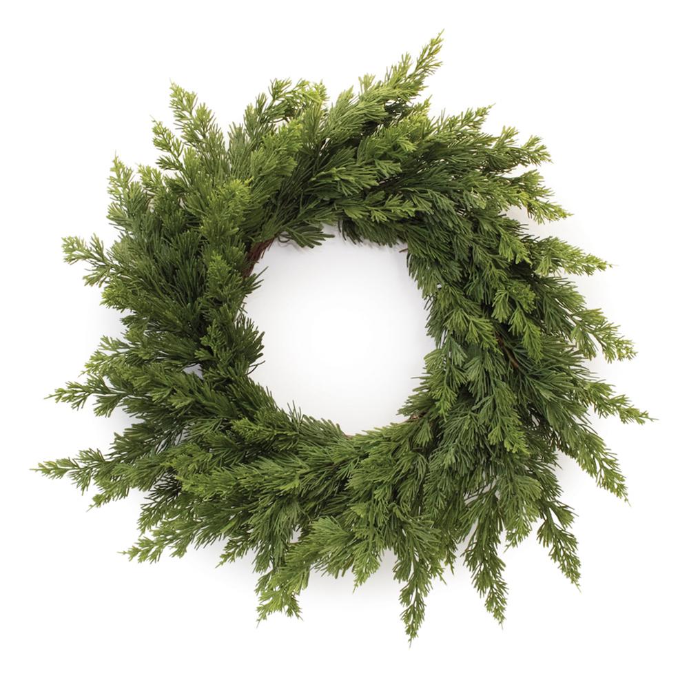 Pine Wreath 26"D Plastic. Picture 1