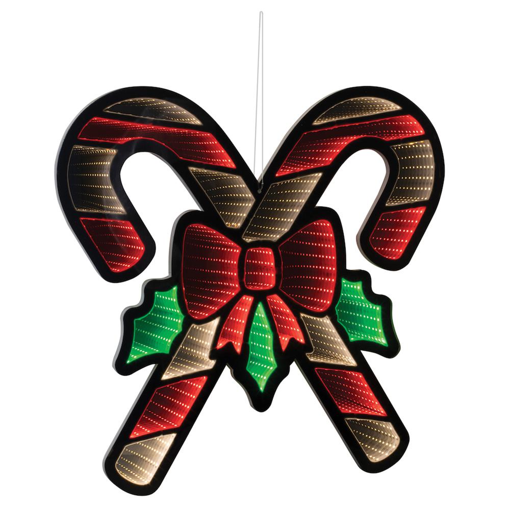 Infinity Double Candy Cane 22.5"H Acrylic UL Plug Included. Picture 1