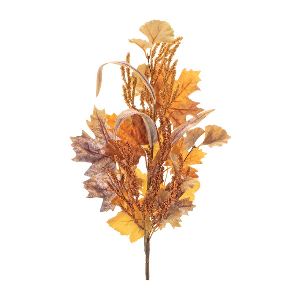 Mixed Maple Leaf Spray (Set of 6) 19"H Polyester. Picture 1