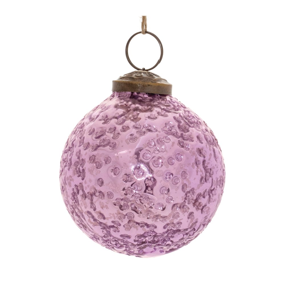 Ball Ornament (Set of 6) 3"D Glass. Picture 4