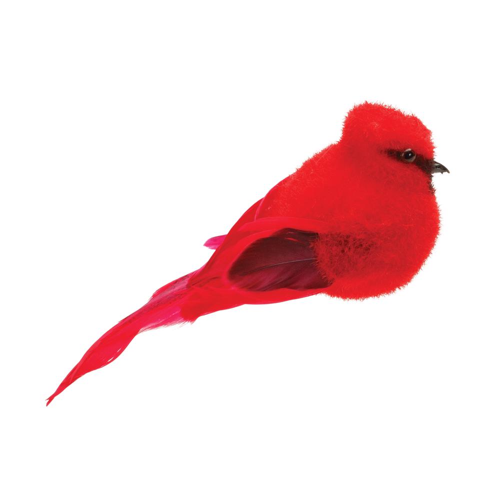 Cardinal (Set of 12) 7"L x 3"H Foam/Feather. Picture 1