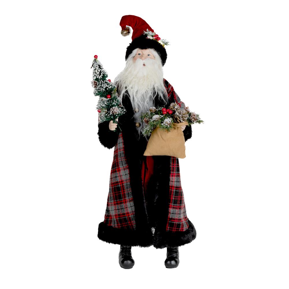 Santa w/Tree 27.5"H Polyester/Resin. Picture 1