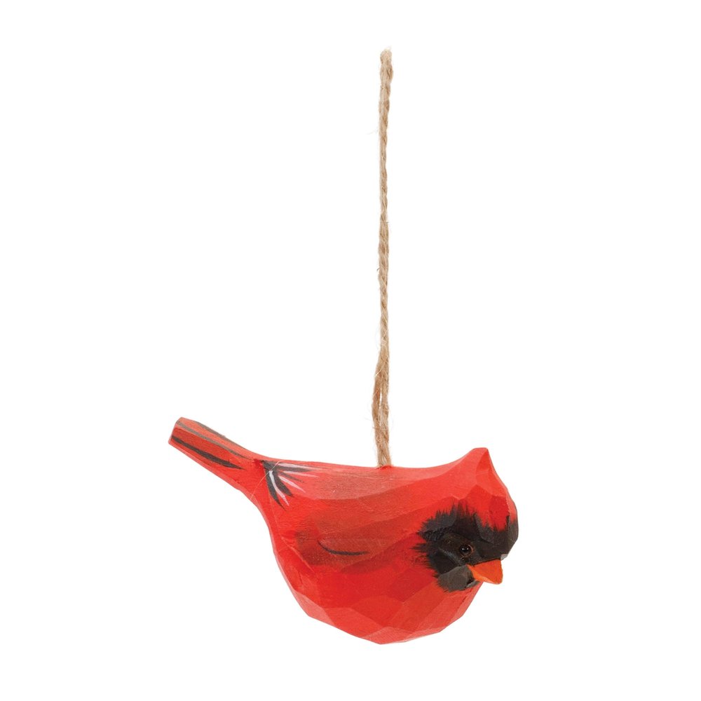 Wooden Cardinal Ornaments – Set of 4. Picture 2