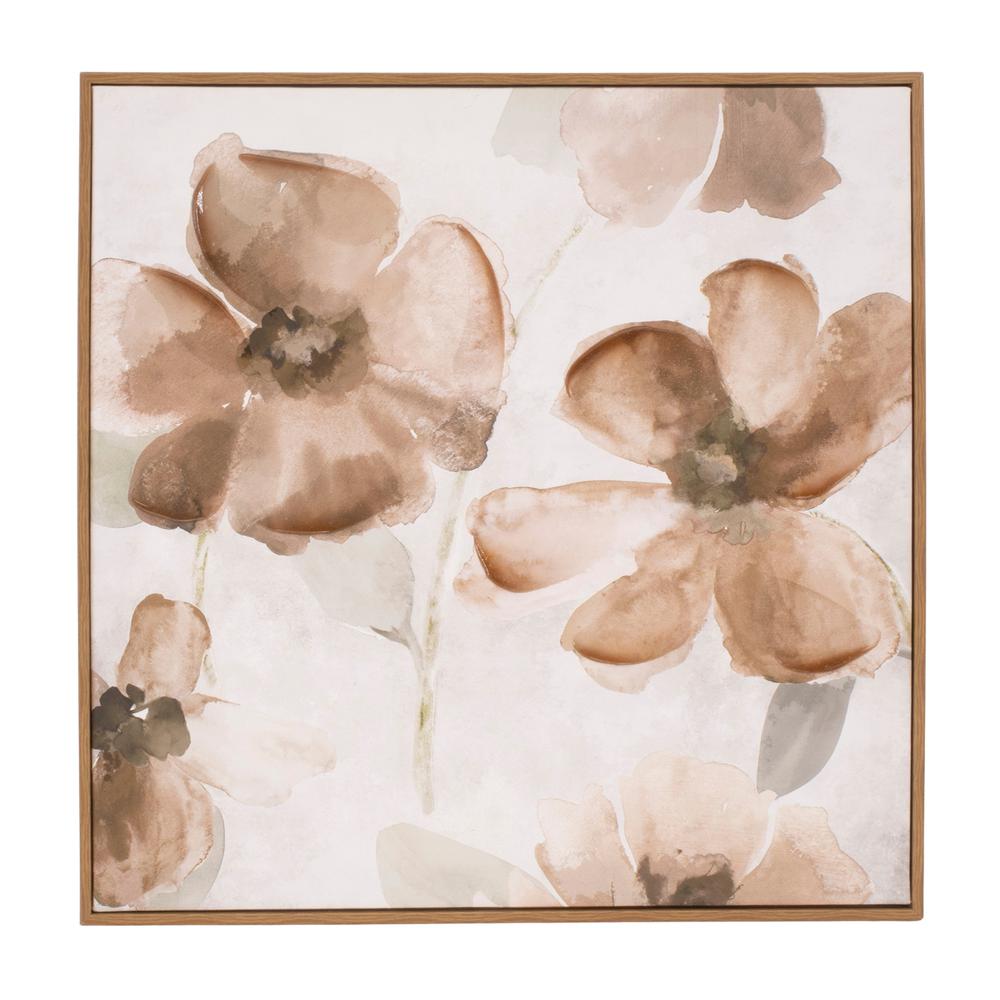 Floral Block (Set of 2) 16"SQ MDF/Plastic. Picture 3