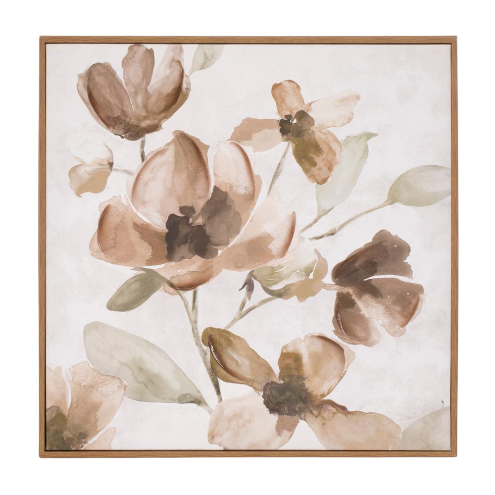 Floral Block (Set of 2) 16"SQ MDF/Plastic. Picture 4