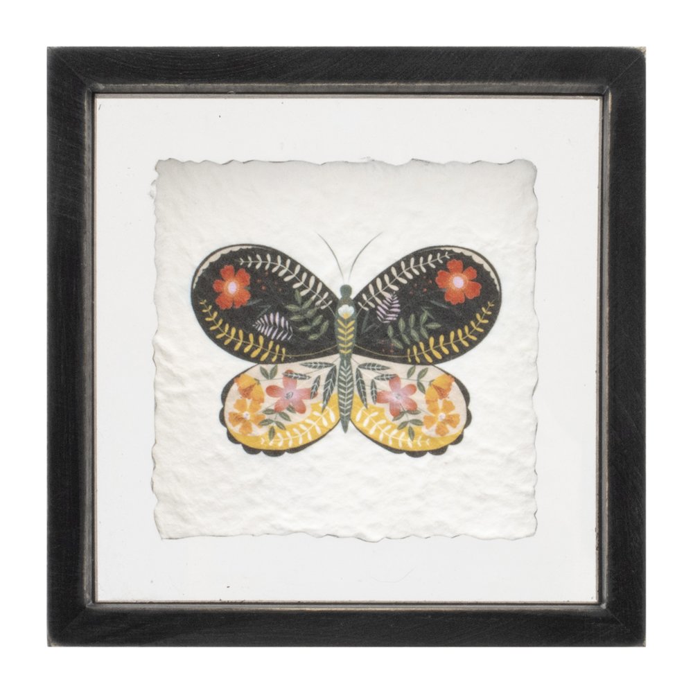Butterfly Block (Set of 2) 6"SQ Wood/Acrylic. Picture 2