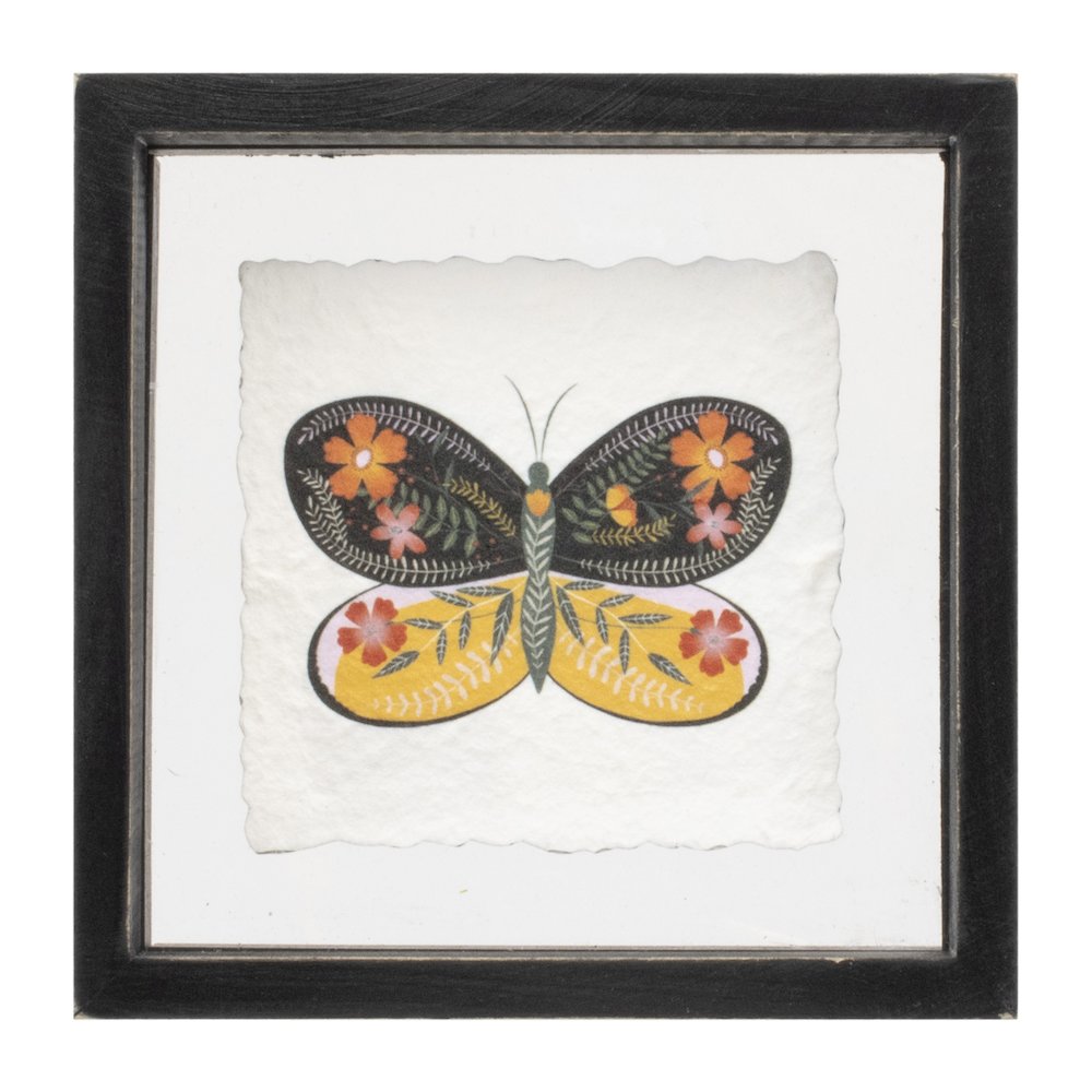 Butterfly Block (Set of 2) 6"SQ Wood/Acrylic. Picture 3