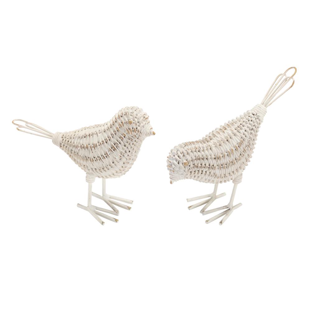 Bird (Set of 4) 4.5"H, 5.5"H Resin/Metal. Picture 1