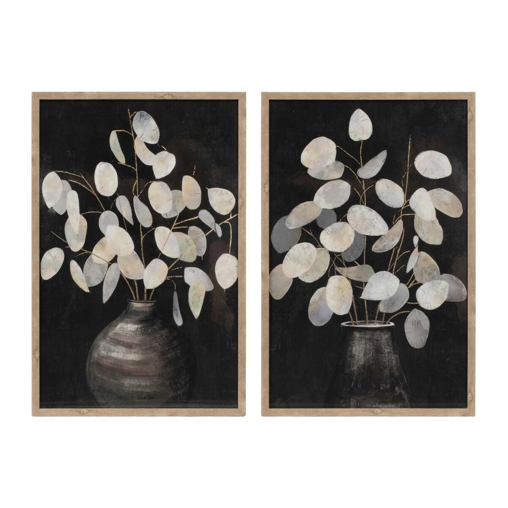 Eucalyptus Print (Set of 2) 16"L x 24"H MDF/Plastic. Picture 1