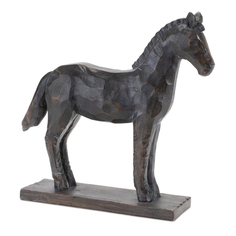 Horse on Stand (Set of 2) 8.5"L x 8"H Resin. Picture 1