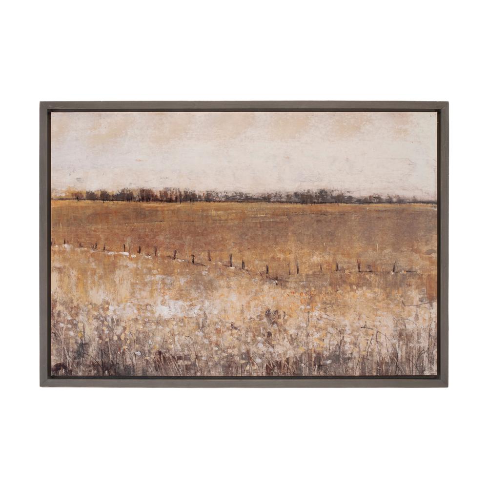 Landscape Print 34"L x 23.5"H Wood/Canvas. Picture 1