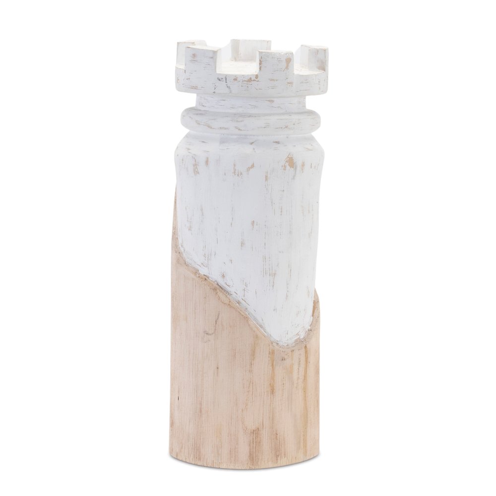 Rook Chess Piece (Set of 2) 11"H Wood. Picture 1