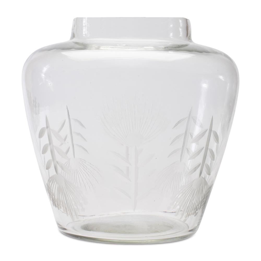 Vase 6.5"D x 6.5"H Glass. Picture 1