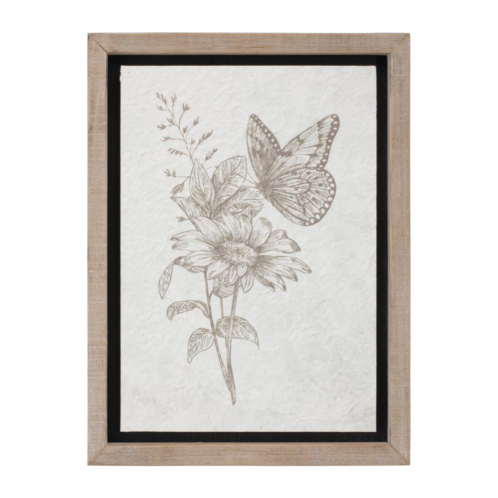 Framed Garden Print (Set of 3) 12"L x 15.5"H Wood/MDF. Picture 4