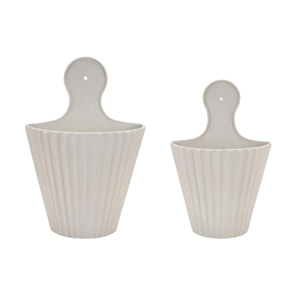Wall Pocket (Set of 2) 9.5"L x 14.5"H, 11"L x 16.5"H Metal. Picture 1