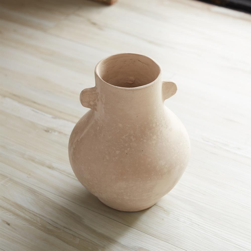 Vase 8"D x 9.75"H Recycled Paper/Chalk Powder. Picture 4