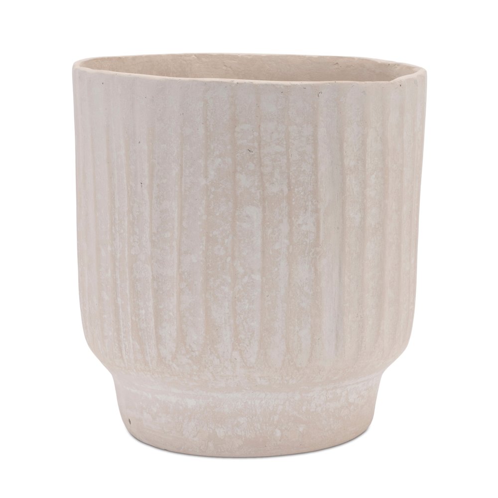 Container 7.5"D x 7.5"H Recycled Paper/Chalk Powder. Picture 1