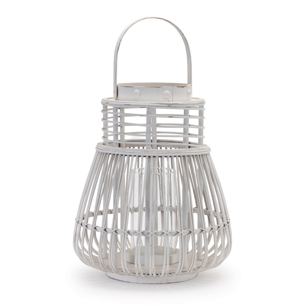 Lantern 12.5"D x 14.5"H Rattan/MDF. Picture 1