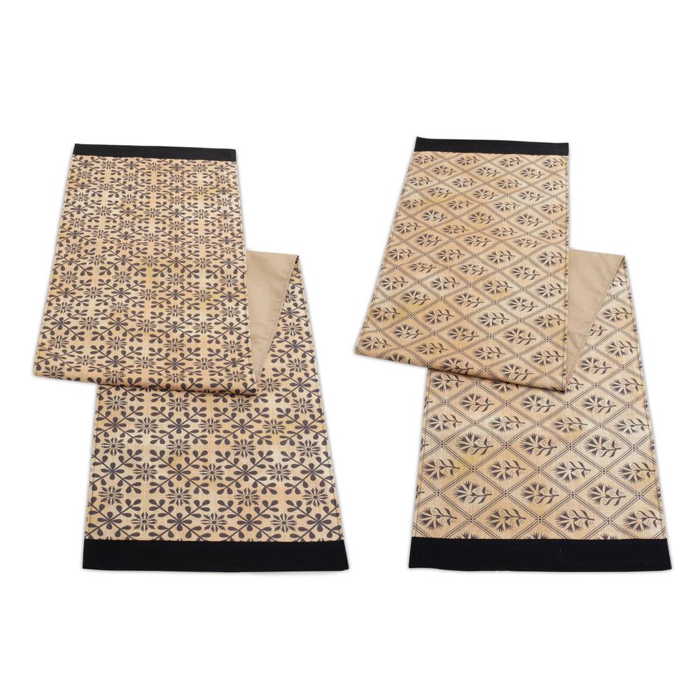 Table Runner (Set of 2) 14"W x 72"L Polyester. Picture 1
