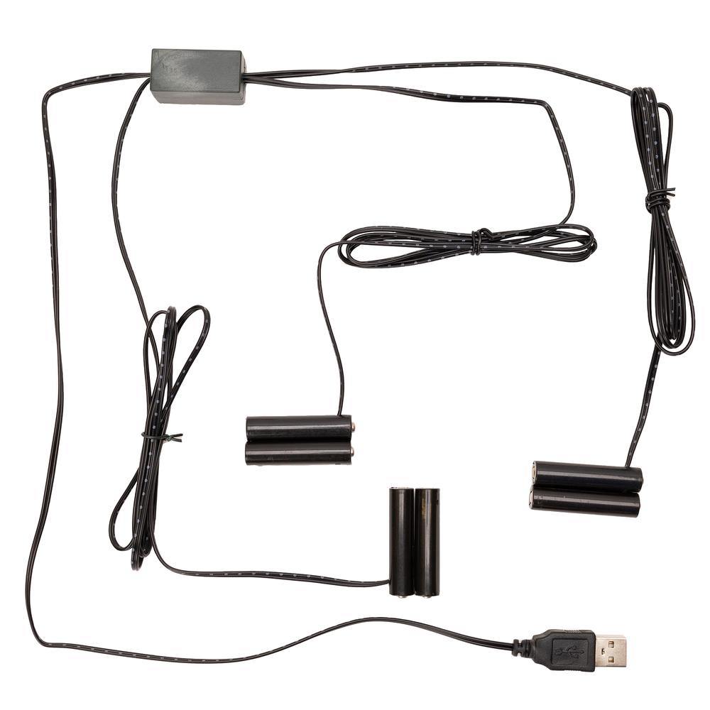Battery Replacement 3 to 1 (2 x AAA, Set of 2) 18"L Lead Wire, 38"L Lead Wire. Picture 1