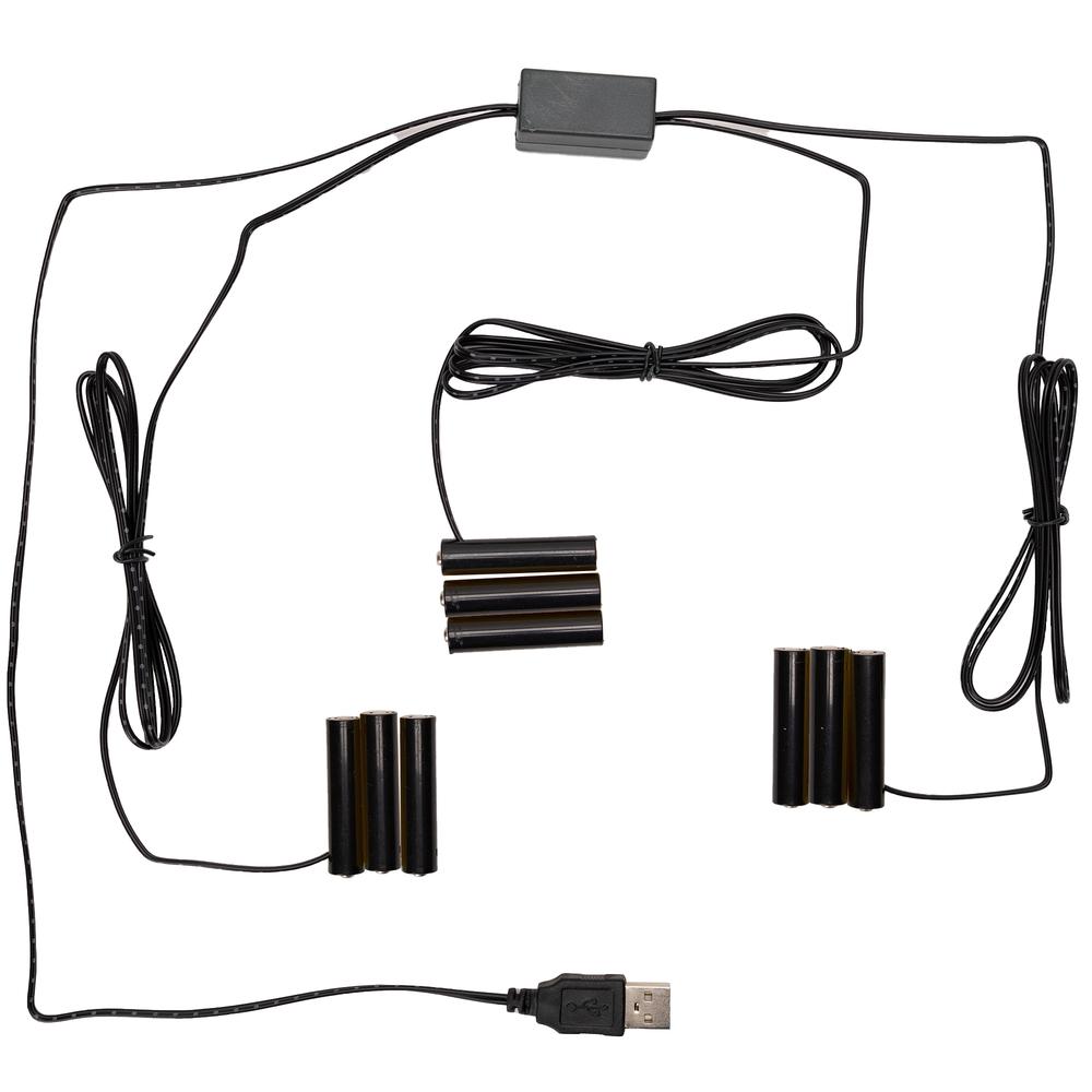 Battery Replacement 3 to 1 (3 x AAA, Set of 2) 18"L Lead Wire, 38"L Lead Wire. Picture 1