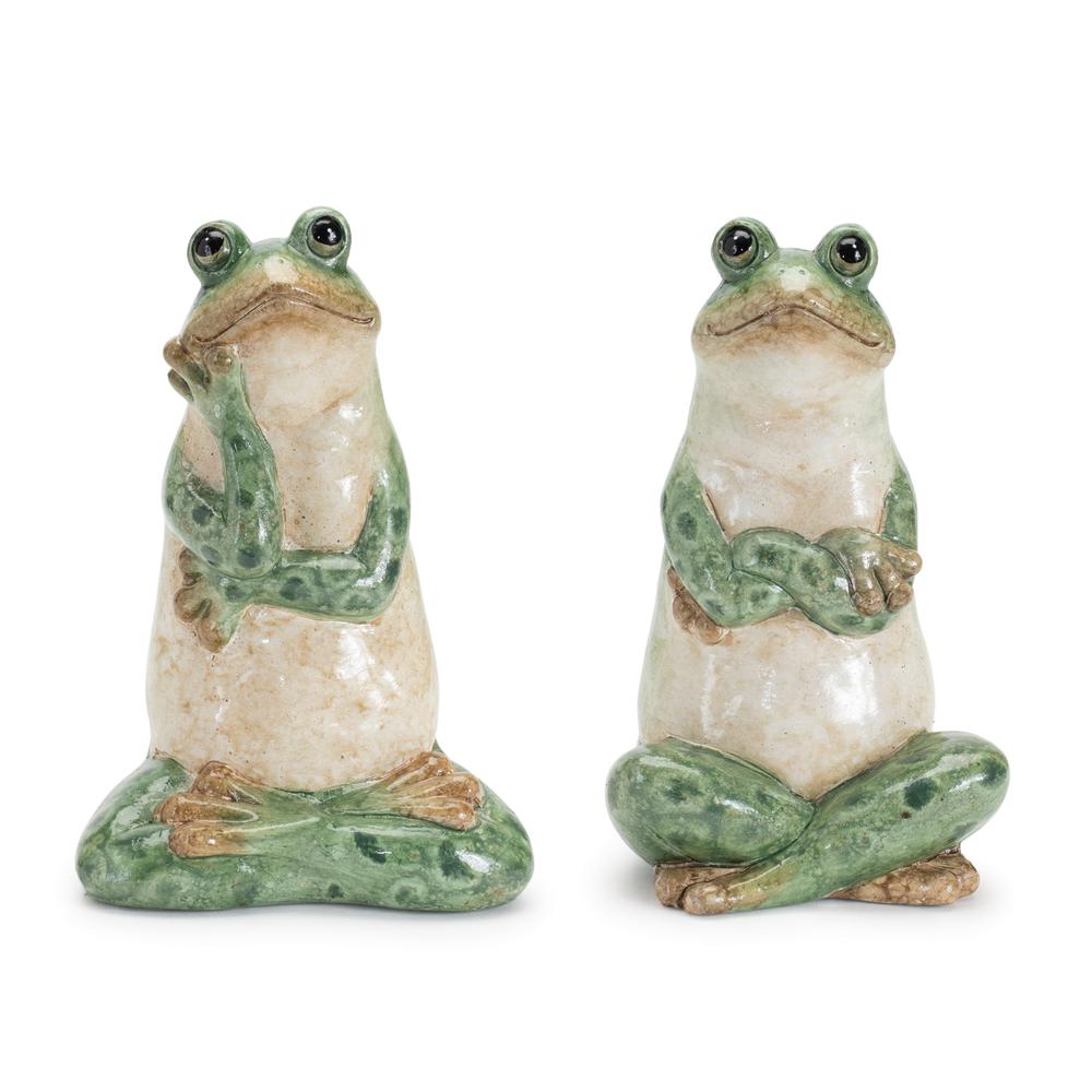 Frog (Set of 2) 7.5"H Ceramic. Picture 1