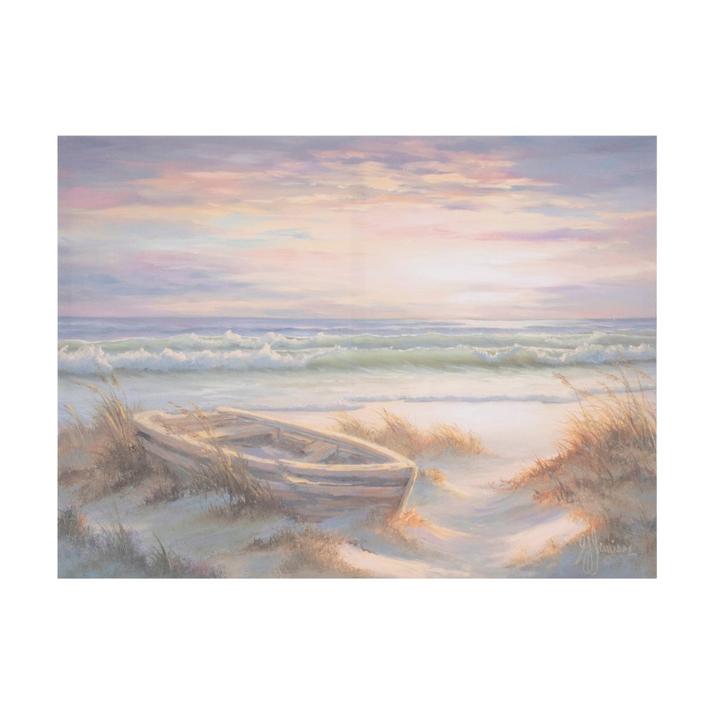 Ocean Print 24"L x 18"H Canvas/Wood. Picture 1