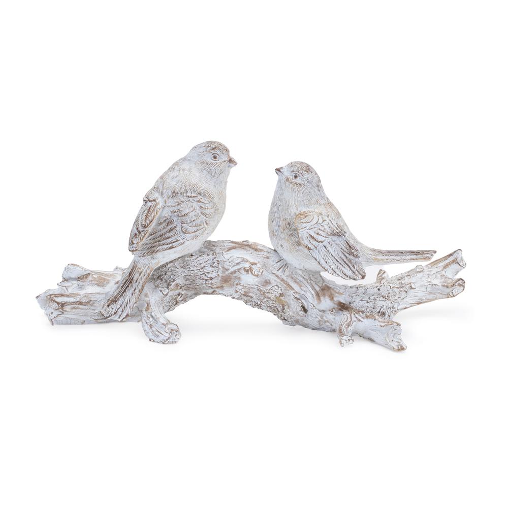 Birds on Branch 9.5"L x 3.5"H Resin. Picture 1