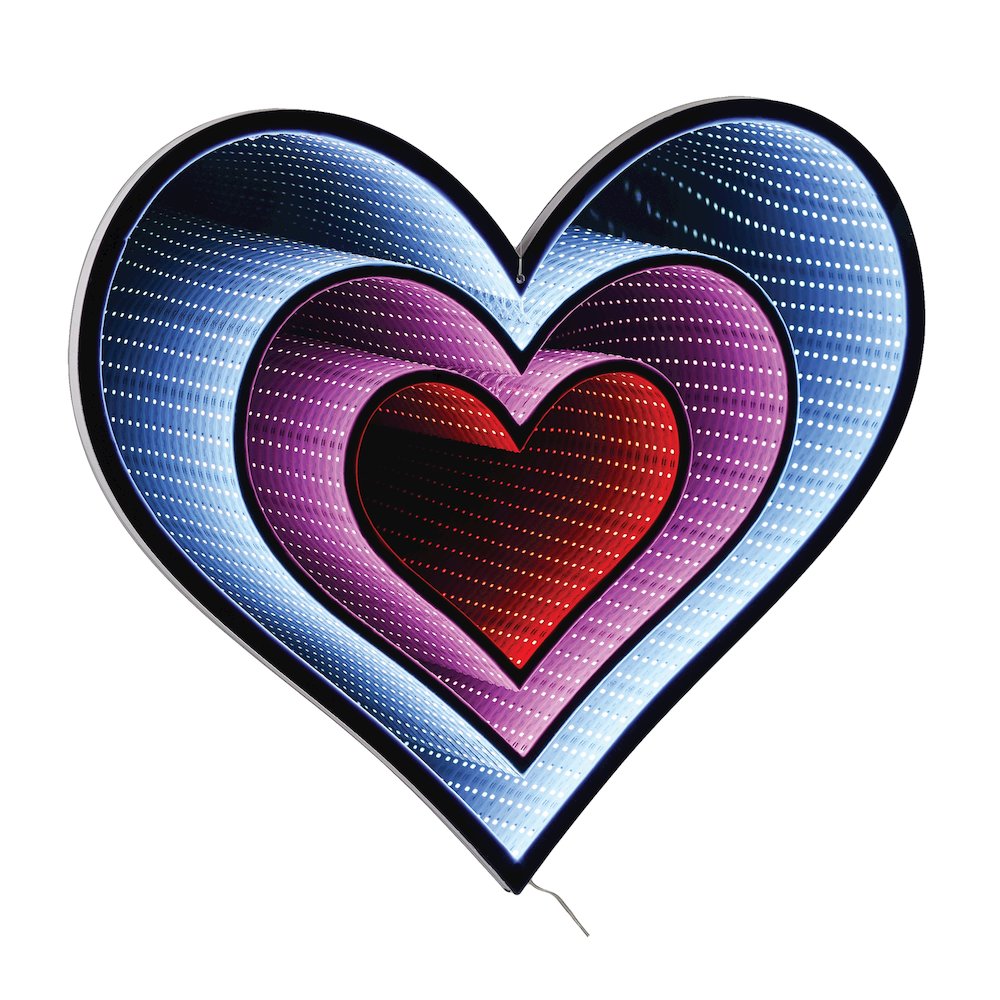 Triple Hanging Heart Infinity Light 23.55"H UL Plug. Picture 1