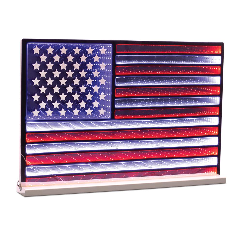 Flag Infinity Light Standing 23"L x 15.5"H UL Plug. Picture 1