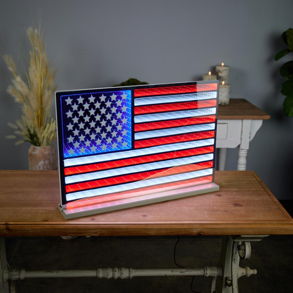 Flag Infinity Light Standing 23"L x 15.5"H UL Plug. Picture 2