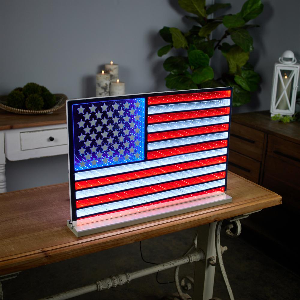 Flag Infinity Light Standing 23"L x 15.5"H UL Plug. Picture 4