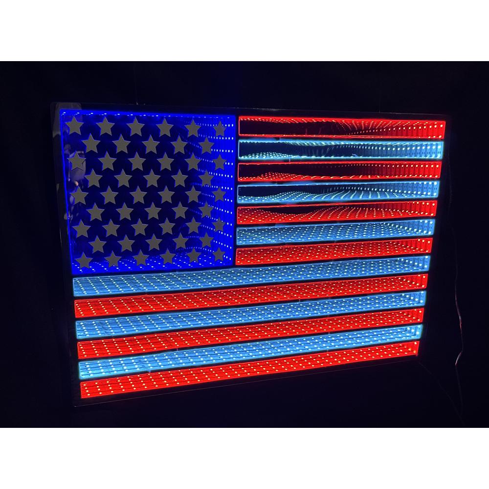 Flag Infinity Light Hanging 23"L x 15.5"H UL Plug. Picture 1