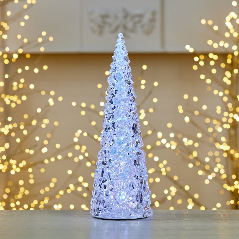 Iridescent LED Pine Tree 17.5"H. Picture 2