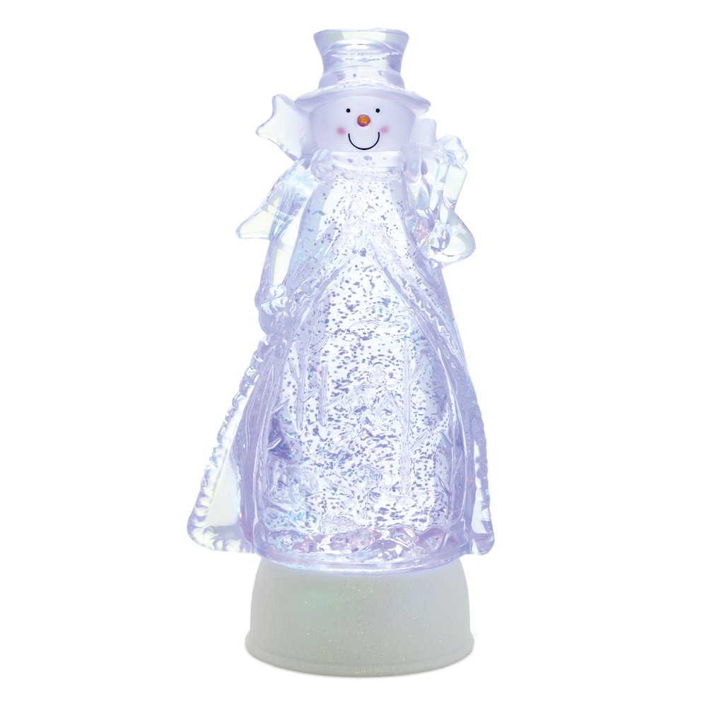 LED Snowman Snow Globe 10"H. Picture 1