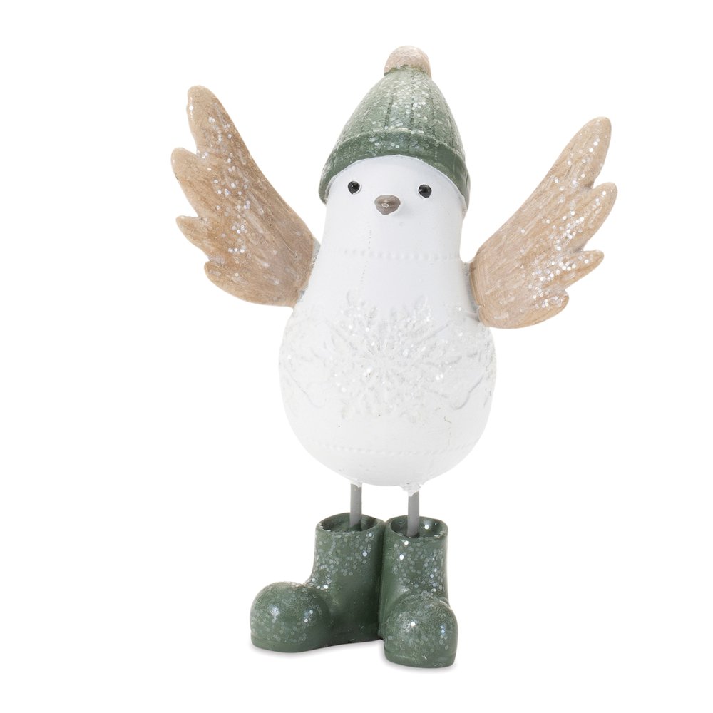Winter Bird with Snowboots Figurine (Set of 6). Picture 4