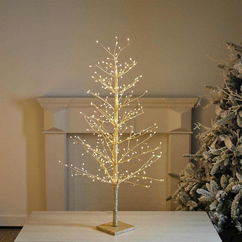 Gold LED Twig Tree 48"H. Picture 2