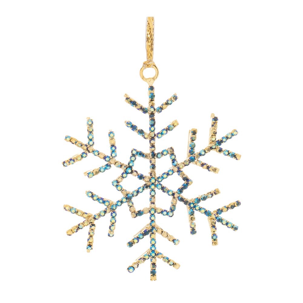 Jeweled Metal Snowflake Ornament (Set of 12). Picture 5