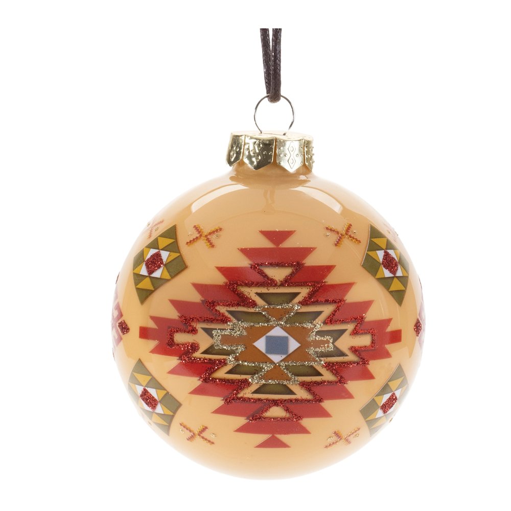 Western Glass Ball Ornament (Set of 6). Picture 1