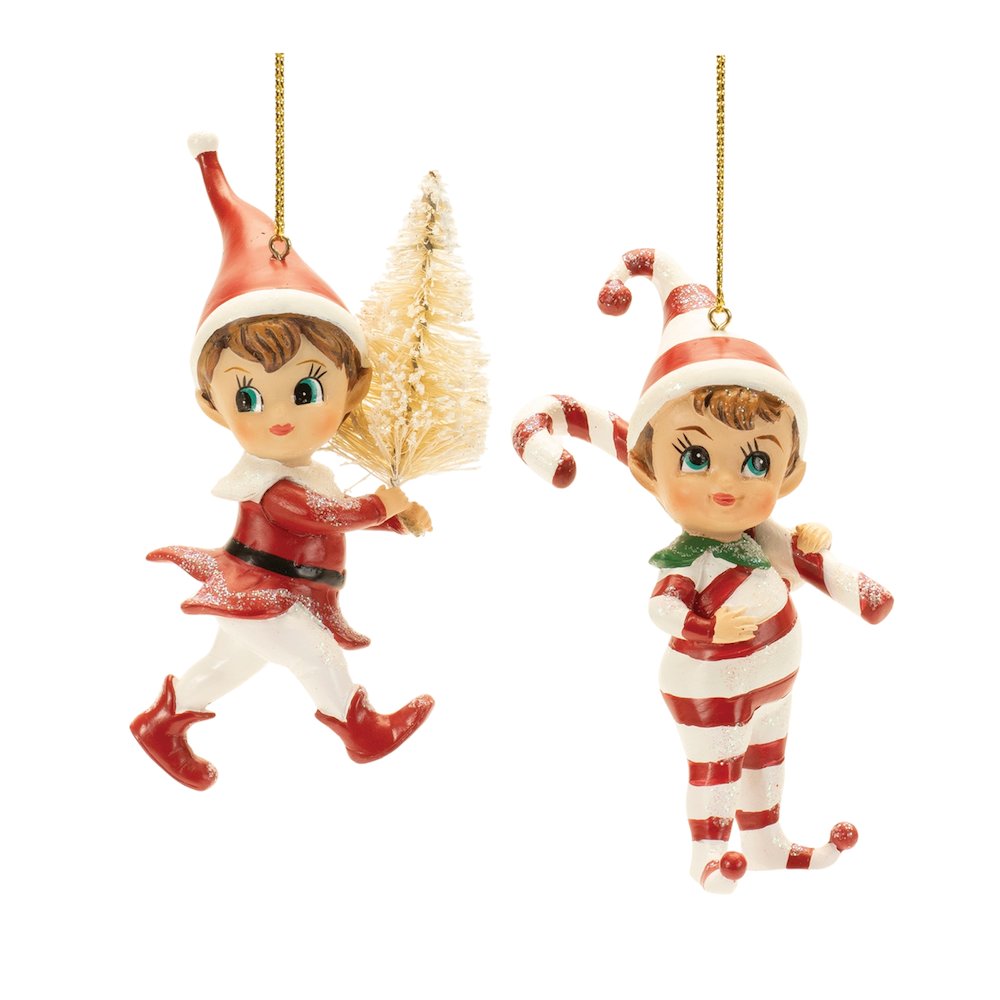 Santa's Jolly Elf Ornament (Set of 12). Picture 1