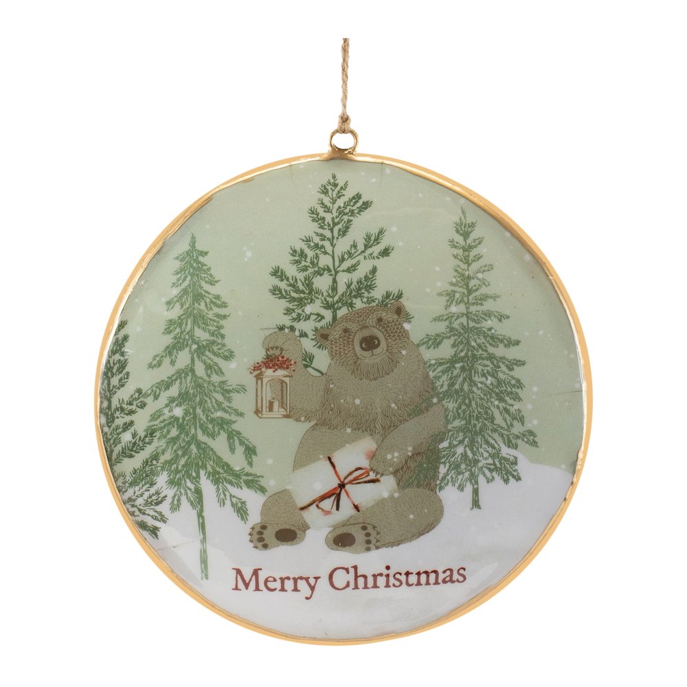 Woodland Christmas Sentiment Disc Ornament (Set of 6). Picture 4