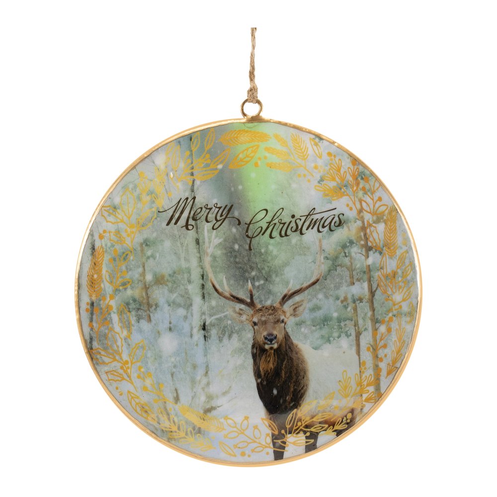 Deer Disc Ornament (Set of 6). Picture 1