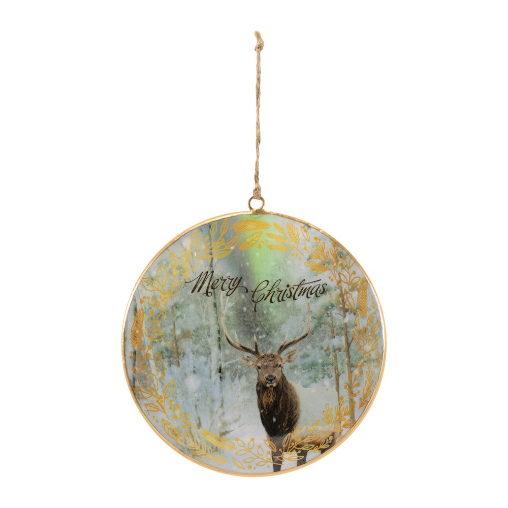 Deer Disc Ornament (Set of 6). Picture 3