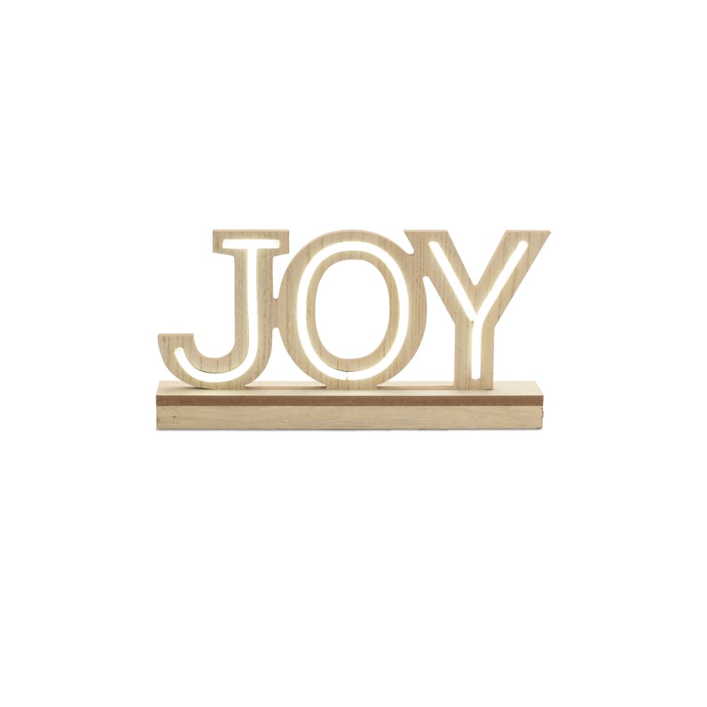 LED Joy and Merry Tabletop Sign (Set of 2). Picture 4