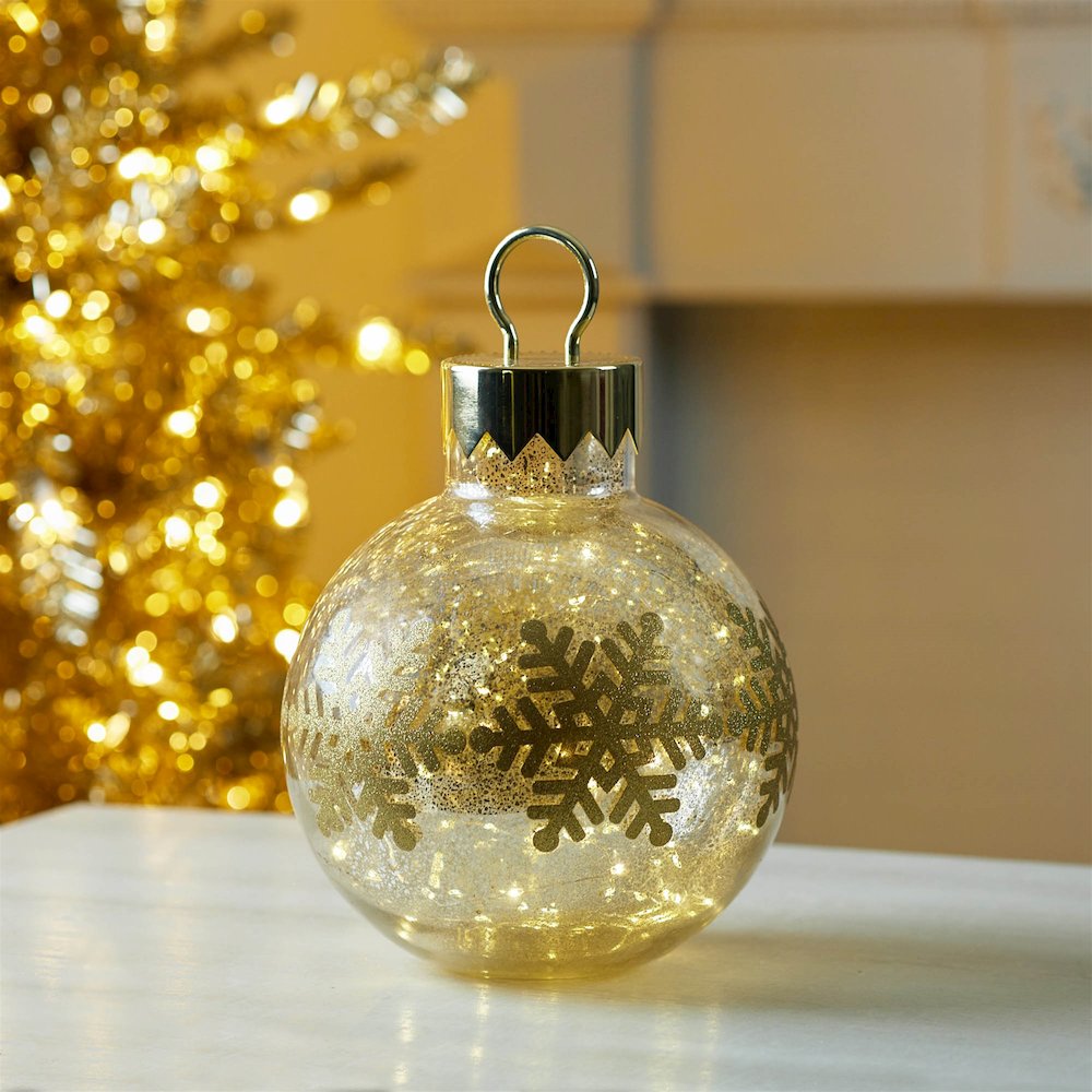 LED Mercury Glass Ornament 13"H. Picture 2