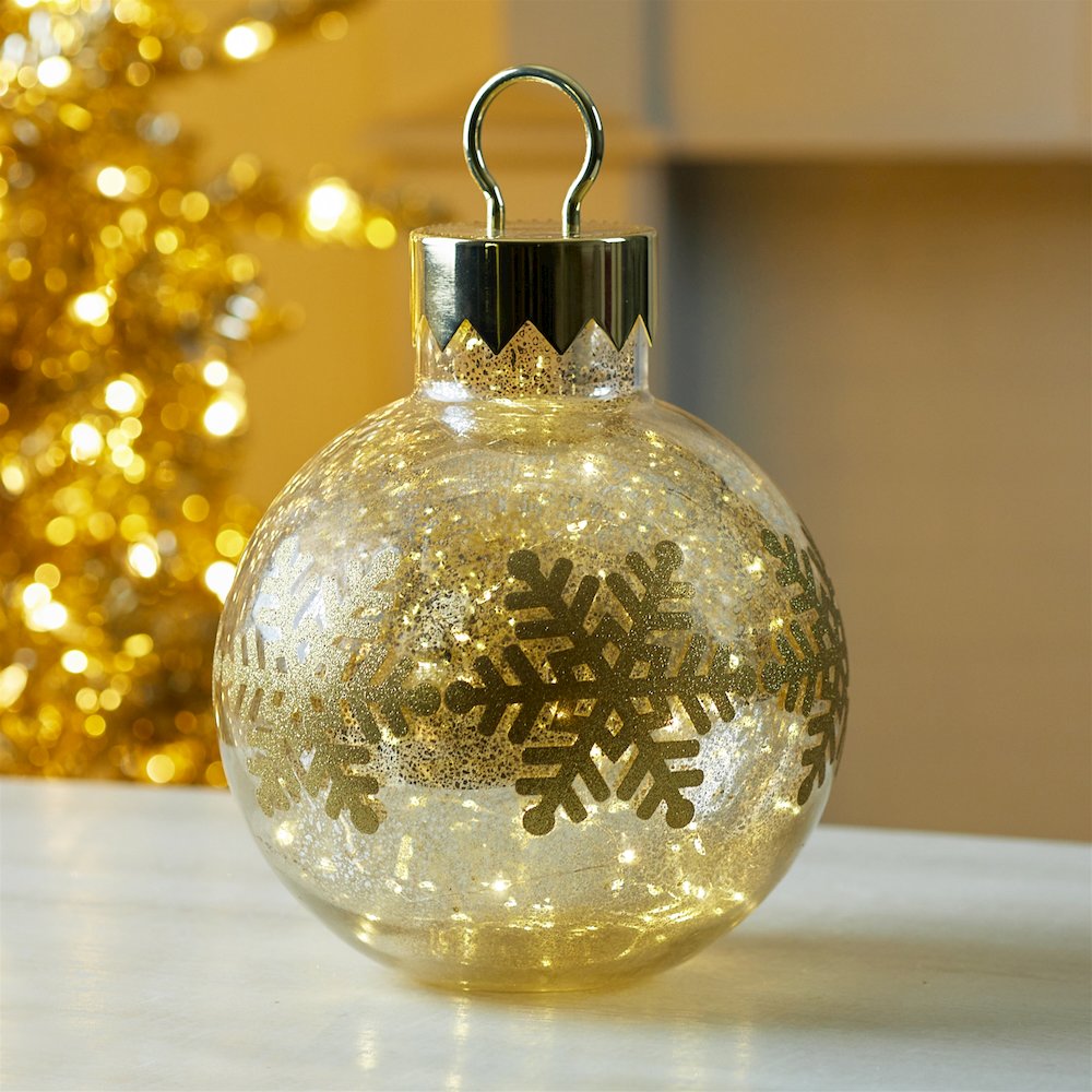 LED Mercury Glass Ornament 13"H. Picture 3