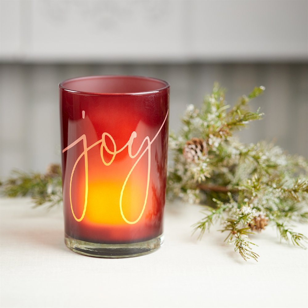Joy Glass Votive Holder (Set of 2). Picture 6