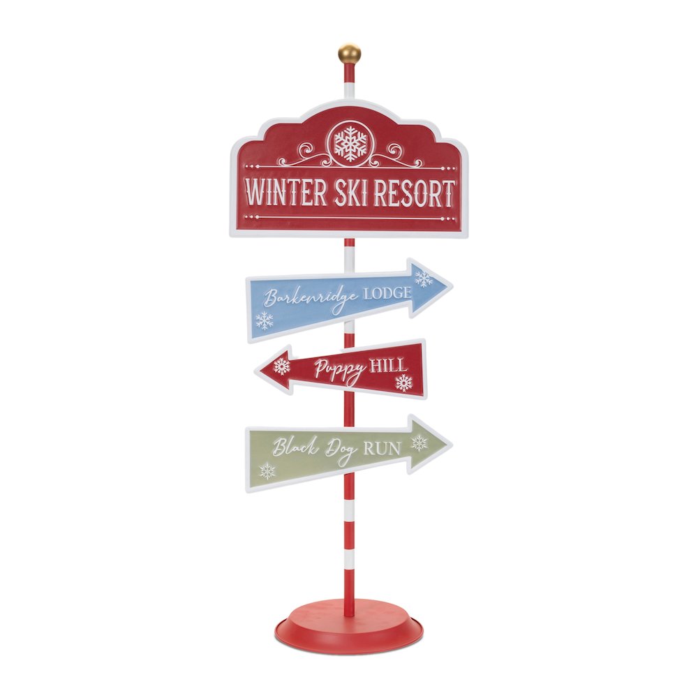 Dog Ski Resort Sign 33.5"H. Picture 1